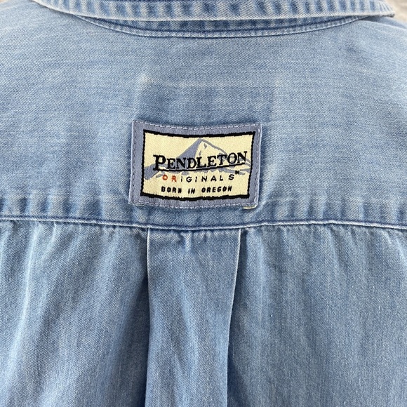 Pendleton Distressed Chambray Blouse - Picture 4 of 7